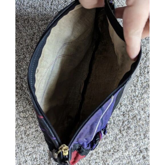 Vintage Carlo Fiori Italy Snakeskin Patchwork Leather Shoulder Bag Crossbody 80s - Picture 12 of 12